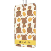 クマのパターン,かわいいクマ,かぼちゃあなたの名前 カーエアーフレッシュナー (左)