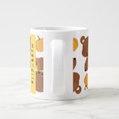 クマのパターン,かわいいクマ,かぼちゃあなたの名前 ジャンボコーヒーマグカップ (裏面)