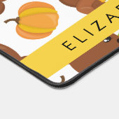 クマのパターン，かわいいクマ，かぼちゃあなたの名前 デスクマット (コーナー)