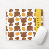 クマのパターン,かわいいクマ,かぼちゃあなたの名前 マウスパッド (マウス)