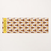 クマのパターン,かわいいクマ,かぼちゃあなたの名前 ヨガマット (裏面(横))