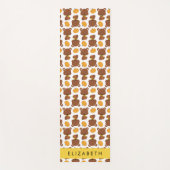 クマのパターン,かわいいクマ,かぼちゃあなたの名前 ヨガマット (正面)