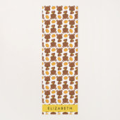 クマのパターン,かわいいクマ,かぼちゃあなたの名前 ヨガマット (裏面)