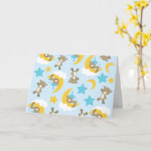 クマのパターン,かわいいクマ,テディベア,スター カード (黄色い花)