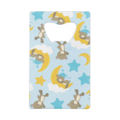 クマのパターン，かわいいクマ，テディベア，スター クレジットカード栓抜き (裏面)