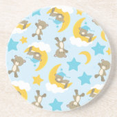 クマのパターン，かわいいクマ，テディベア，スター コースター (正面)