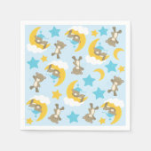 クマのパターン,かわいいクマ,テディベア,スター スタンダードカクテルナプキン (正面)