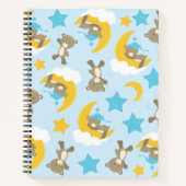 クマのパターン,かわいいクマ,テディベア,スター ノートブック (正面)