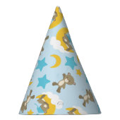 クマのパターン，かわいいクマ，テディベア，スター パーティーハット (右)