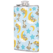 クマのパターン，かわいいクマ，テディベア，スター フラスク (左)