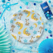 クマのパターン，かわいいクマ，テディベア，スター ペーパープレート (パーティー)