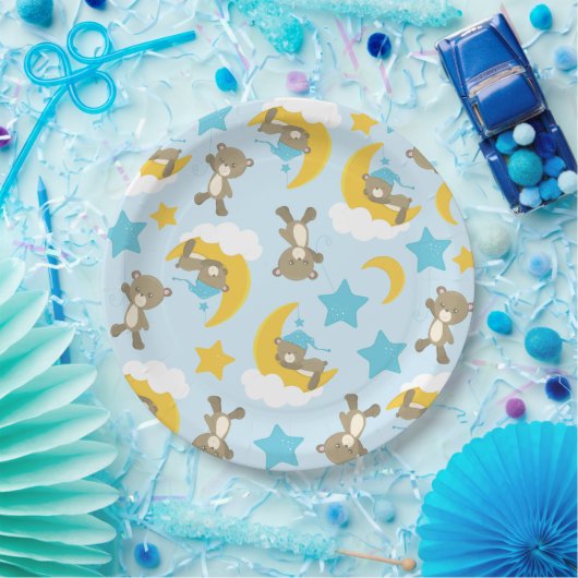 クマのパターン,かわいいクマ,テディベア,スター ペーパープレート (パーティー)