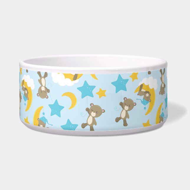 クマのパターン，かわいいクマ，テディベア，スター ボウル (正面)