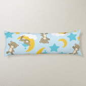 クマのパターン，かわいいクマ，テディベア，スター ボディピロー (裏面)