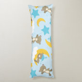 クマのパターン，かわいいクマ，テディベア，スター ボディピロー (裏面 (縦))