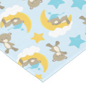 クマのパターン，かわいいクマ，テディベア，スター ミディアムテーブルランナー (コーナー)