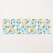 クマのパターン，かわいいクマ，テディベア，スター ヨガマット (裏面(横))