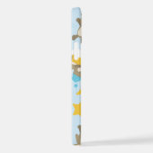 クマのパターン,かわいいクマ,テディベア,スター iPhoneケース (右側面)