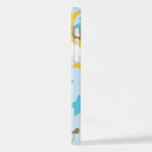 クマのパターン,かわいいクマ,テディベア,スター iPhoneケース (左側面)