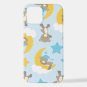 クマのパターン,かわいいクマ,テディベア,スター iPhoneケース (裏面)