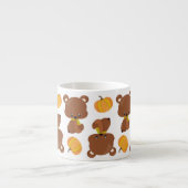 クマのパターン,かわいいクマ,秋,カボチャ エスプレッソカップ (正面)