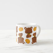 クマのパターン,かわいいクマ,秋,カボチャ エスプレッソカップ (正面右)