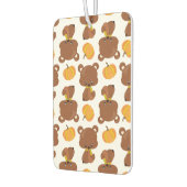 クマのパターン,かわいいクマ,秋,カボチャ カーエアーフレッシュナー (左)