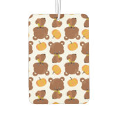 クマのパターン,かわいいクマ,秋,カボチャ カーエアーフレッシュナー (裏面)