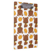 クマのパターン，かわいいクマ，秋，カボチャ クリップボード (右)