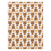 クマのパターン，かわいいクマ，秋，カボチャ テーブルクロス (正面)