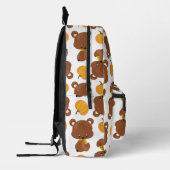 クマのパターン,かわいいクマ,秋,カボチャ プリントバックパック (左)