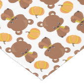 クマのパターン,かわいいクマ,秋,カボチャ ミディアムテーブルランナー (コーナー)
