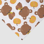 クマのパターン，かわいいクマ，秋，カボチャ 薄葉紙 (詳細)