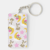 クマのパターン,テディベア,かわいいクマ,スター キーホルダー (裏面)