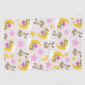 クマのパターン,テディベア,かわいいクマ,スター ゴルフタオル (横)