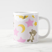 クマのパターン，テディベア，かわいいクマ，スター ジャンボコーヒーマグカップ (右)