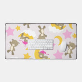 クマのパターン，テディベア，かわいいクマ，スター デスクマット (キーボード&マウス)