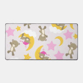 クマのパターン，テディベア，かわいいクマ，スター デスクマット (正面)