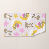 クマのパターン,テディベア,かわいいクマ,スター バスタオルセット (ハンドタオル)