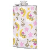 クマのパターン，テディベア，かわいいクマ，スター フラスク (左)