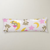 クマのパターン，テディベア，かわいいクマ，スター ボディピロー (裏面)