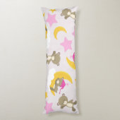 クマのパターン，テディベア，かわいいクマ，スター ボディピロー (裏面 (縦))