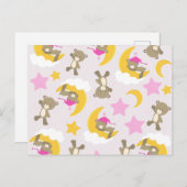 クマのパターン,テディベア,かわいいクマ,スター ポストカード (正面/裏面)