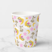 クマのパターン，テディベア，かわいいクマ，スター 紙コップ (正面)