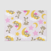 クマのパターン，テディベア，かわいいクマ，スター 薄葉紙 (正面)