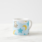 クマのパターン，テディベア，スター，あなたの名前 エスプレッソカップ (正面右)