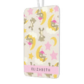 クマのパターン，テディベア，スター，あなたの名前 カーエアーフレッシュナー (左)