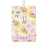 クマのパターン，テディベア，スター，あなたの名前 カーエアーフレッシュナー (裏面)