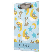 クマのパターン,テディベア,スター,あなたの名前 クリップボード (左)