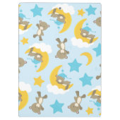 クマのパターン,テディベア,スター,あなたの名前 クリップボード (裏面)